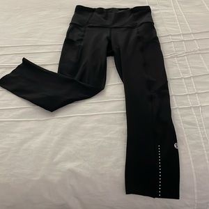 Lululemon fast and free high rise crop 19in size 2